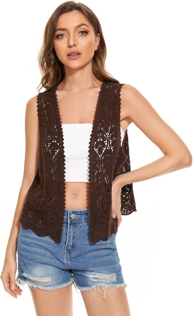 Customizable Black Crochet Vest for Women – Wholesale & OEM Manufacturing