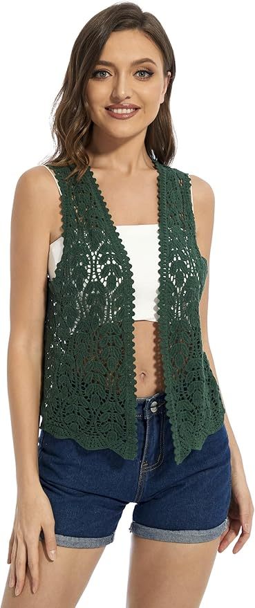 Customizable Black Crochet Vest for Women – Wholesale & OEM Manufacturing