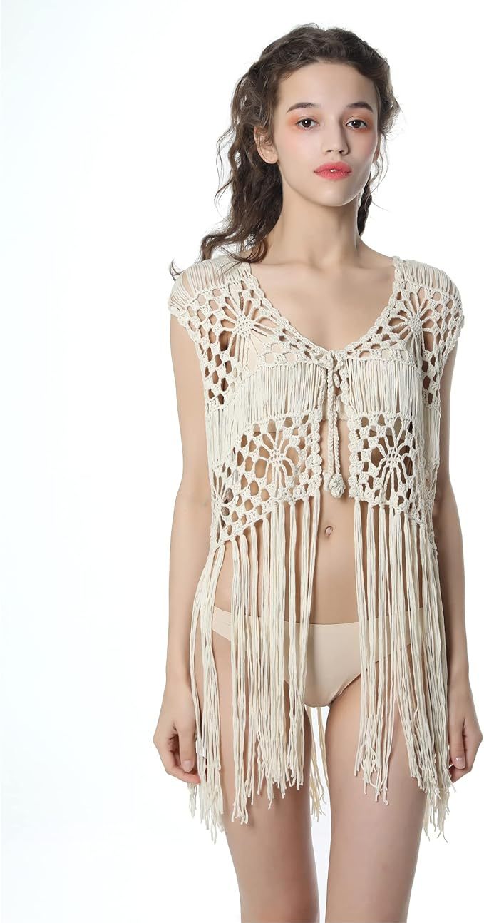 Customizable Boho Crochet Fringe Vest for Women – Wholesale & OEM Manufacturing
