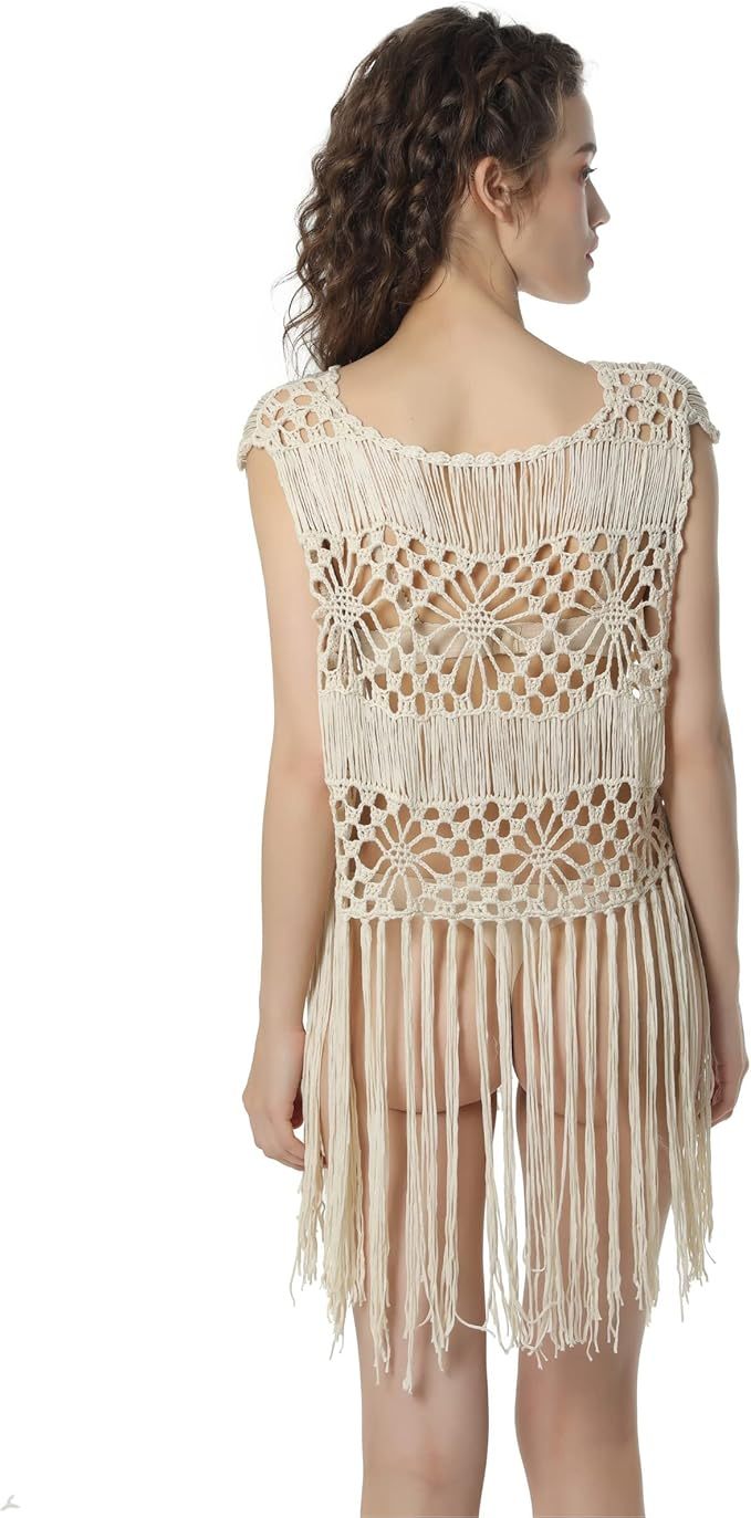 Customizable Boho Crochet Fringe Vest for Women – Wholesale & OEM Manufacturing