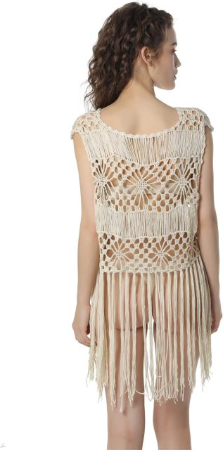 Customizable Boho Crochet Fringe Vest for Women – Wholesale & OEM Manufacturing