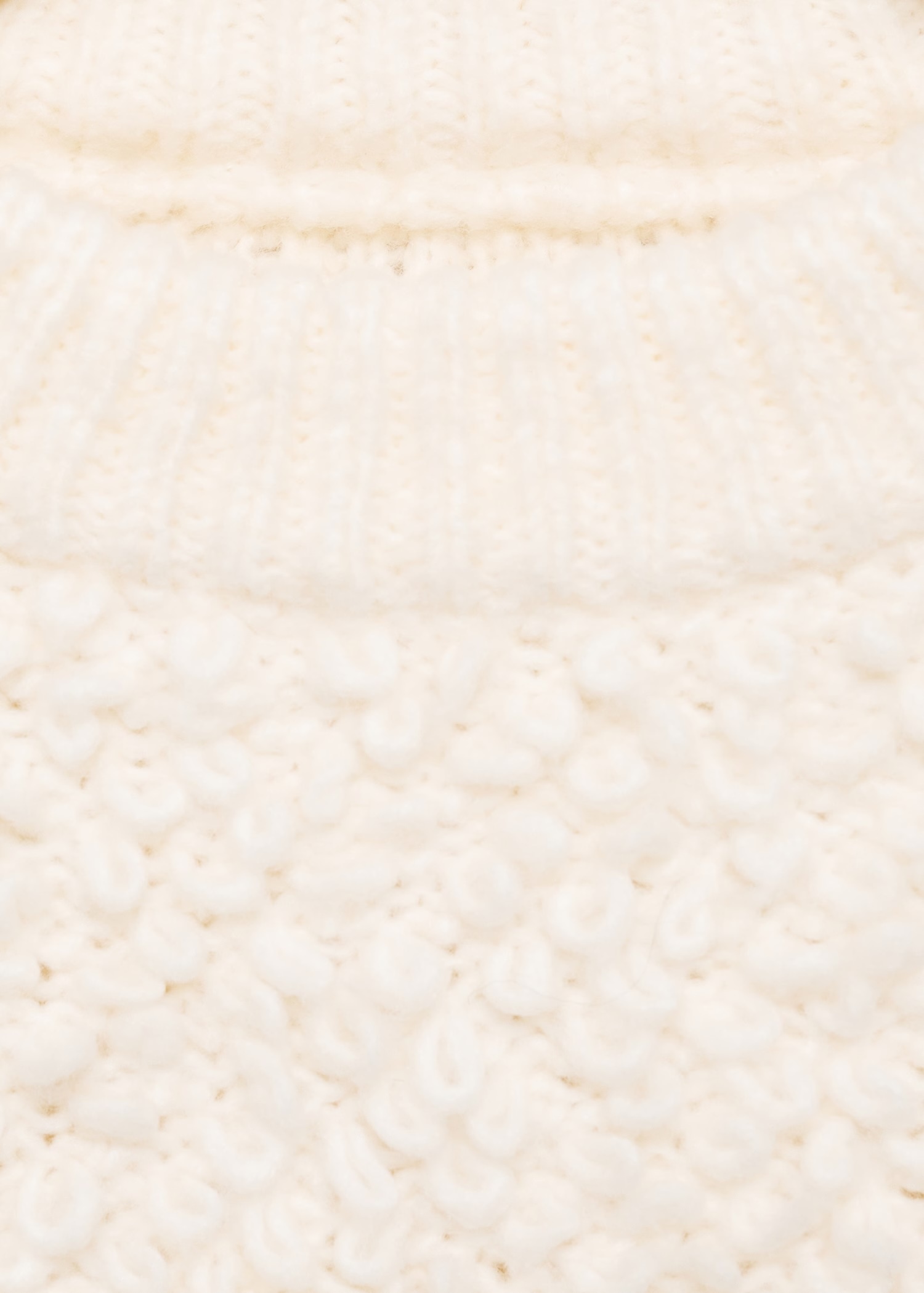 Factory Direct White Textured Knit Sweater