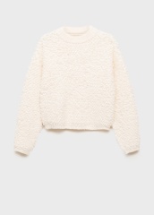 Factory Direct White Textured Knit Sweater