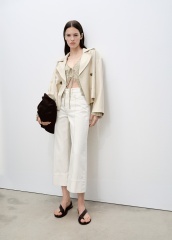 Wholesale Olive Green Tie-Front Knit Cardigan