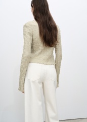 Wholesale Olive Green Tie-Front Knit Cardigan