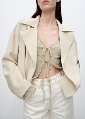 Wholesale Olive Green Tie-Front Knit Cardigan