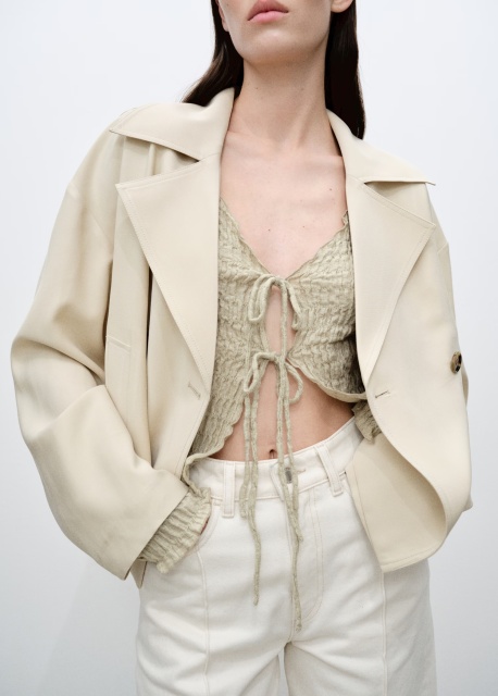 Wholesale Olive Green Tie-Front Knit Cardigan