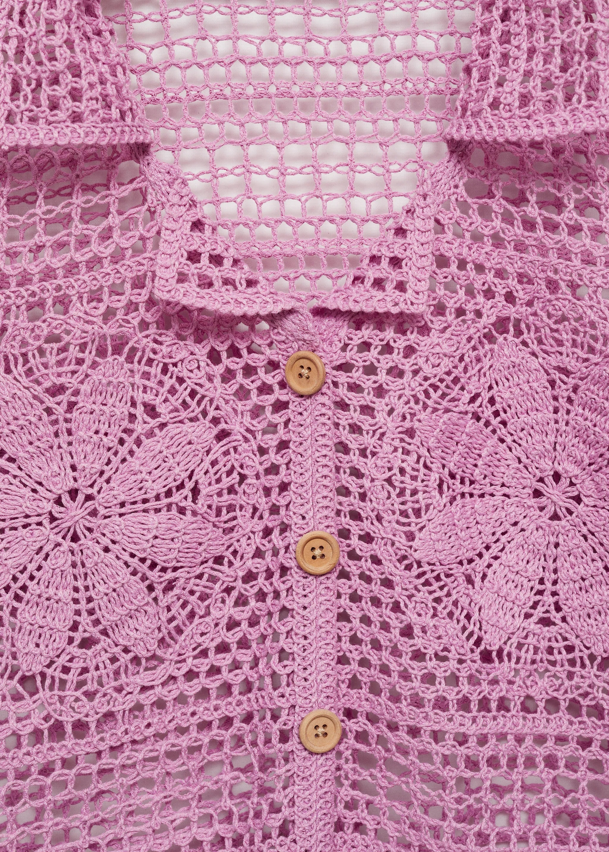Factory Direct Pink Crochet Two-Piece Set with Floral Detailing