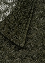 OEM Available Olive Green Crochet Polo Top