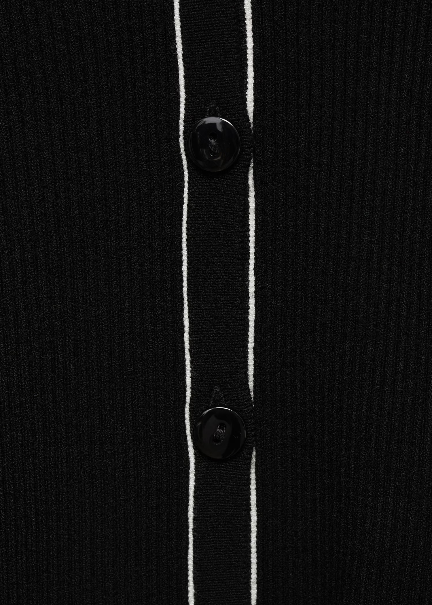 Tailor-made Black Button-Down Knit Cardigan