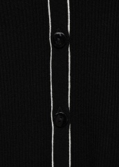 Tailor-made Black Button-Down Knit Cardigan