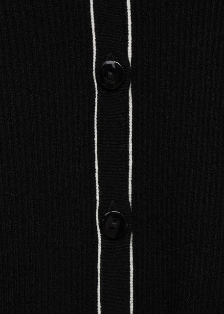 Tailor-made Black Button-Down Knit Cardigan