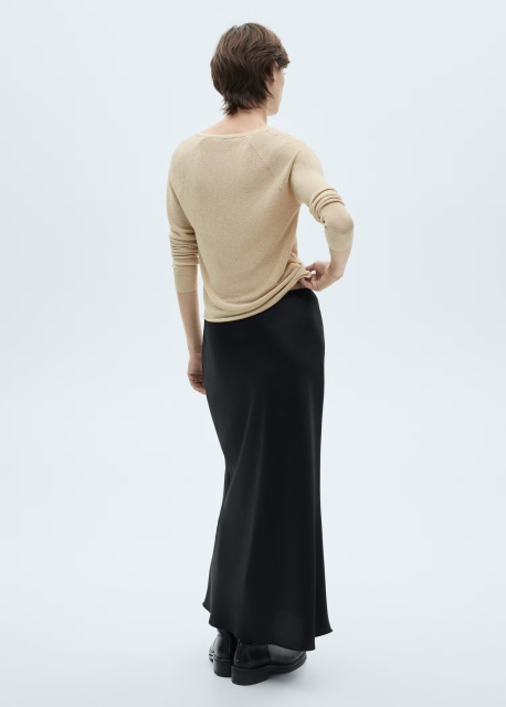 Factory Direct Beige V-Neck Knit Sweater