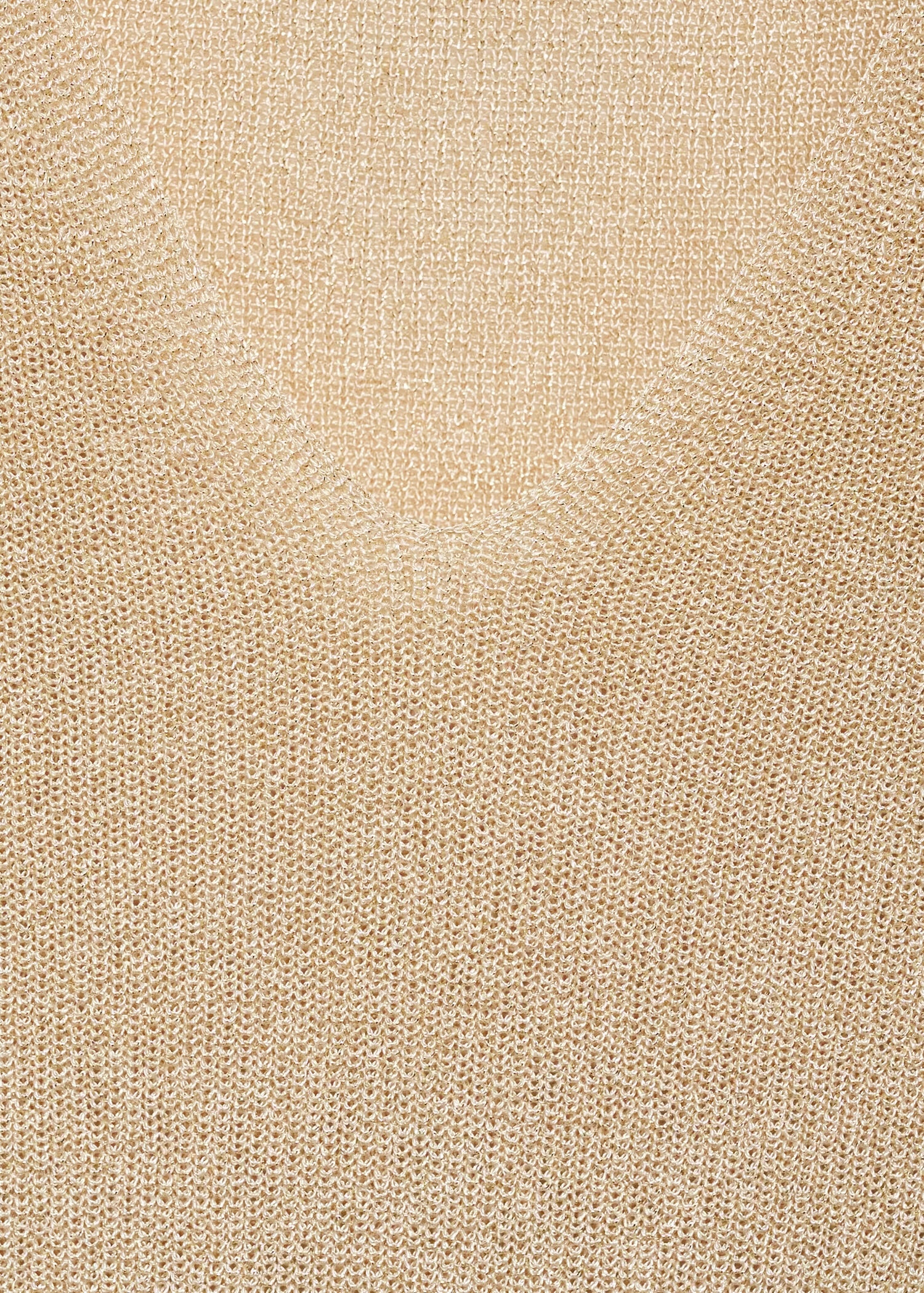 Factory Direct Beige V-Neck Knit Sweater