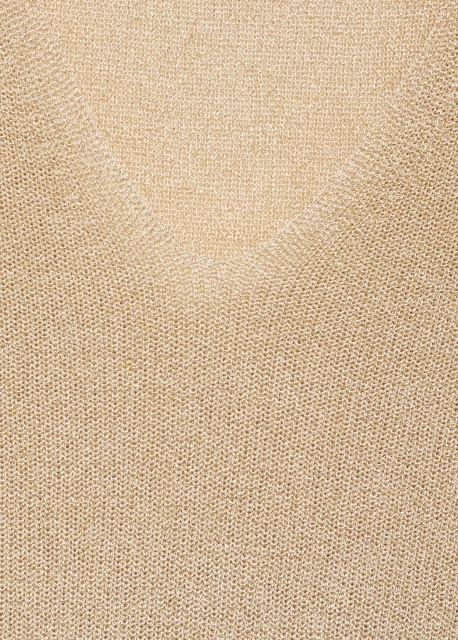Factory Direct Beige V-Neck Knit Sweater