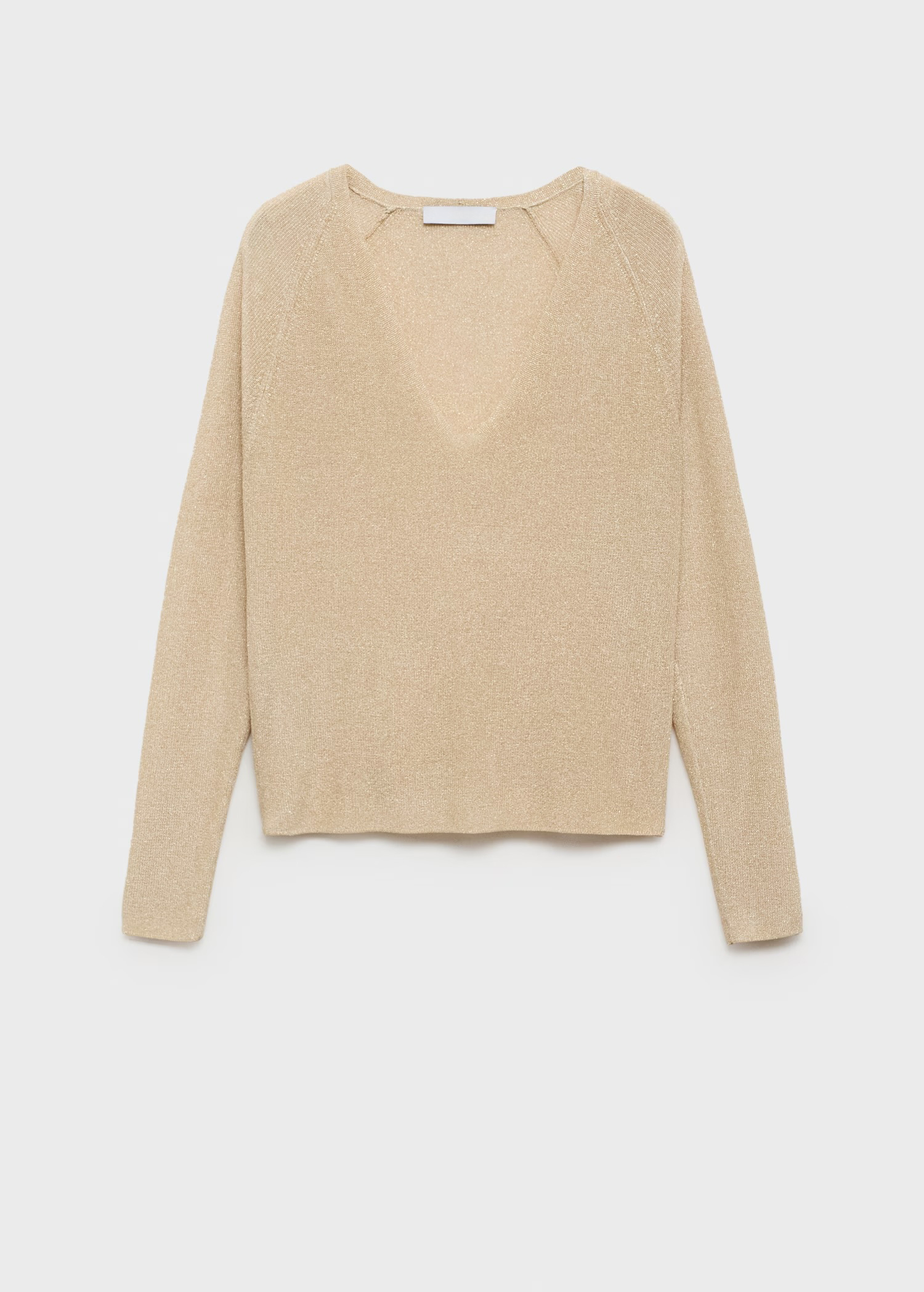 Factory Direct Beige V-Neck Knit Sweater