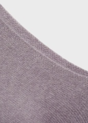 Personalized Lavender Off-Shoulder Knit Sweater