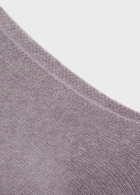 Personalized Lavender Off-Shoulder Knit Sweater