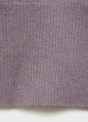 Personalized Lavender Off-Shoulder Knit Sweater