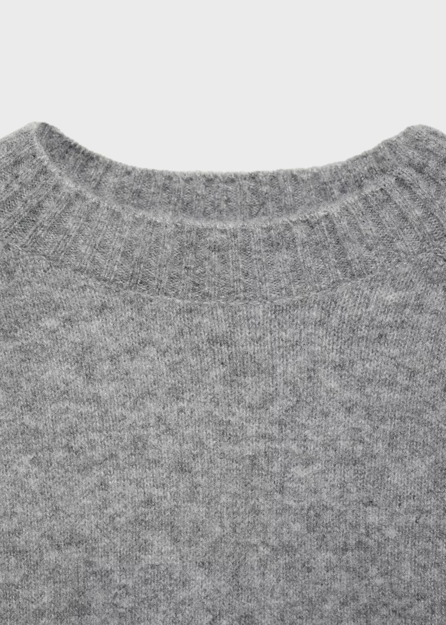 Factory Direct Grey Wool Blend Relaxed Fit Sweater