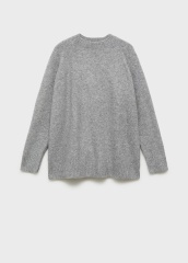 Factory Direct Grey Wool Blend Relaxed Fit Sweater