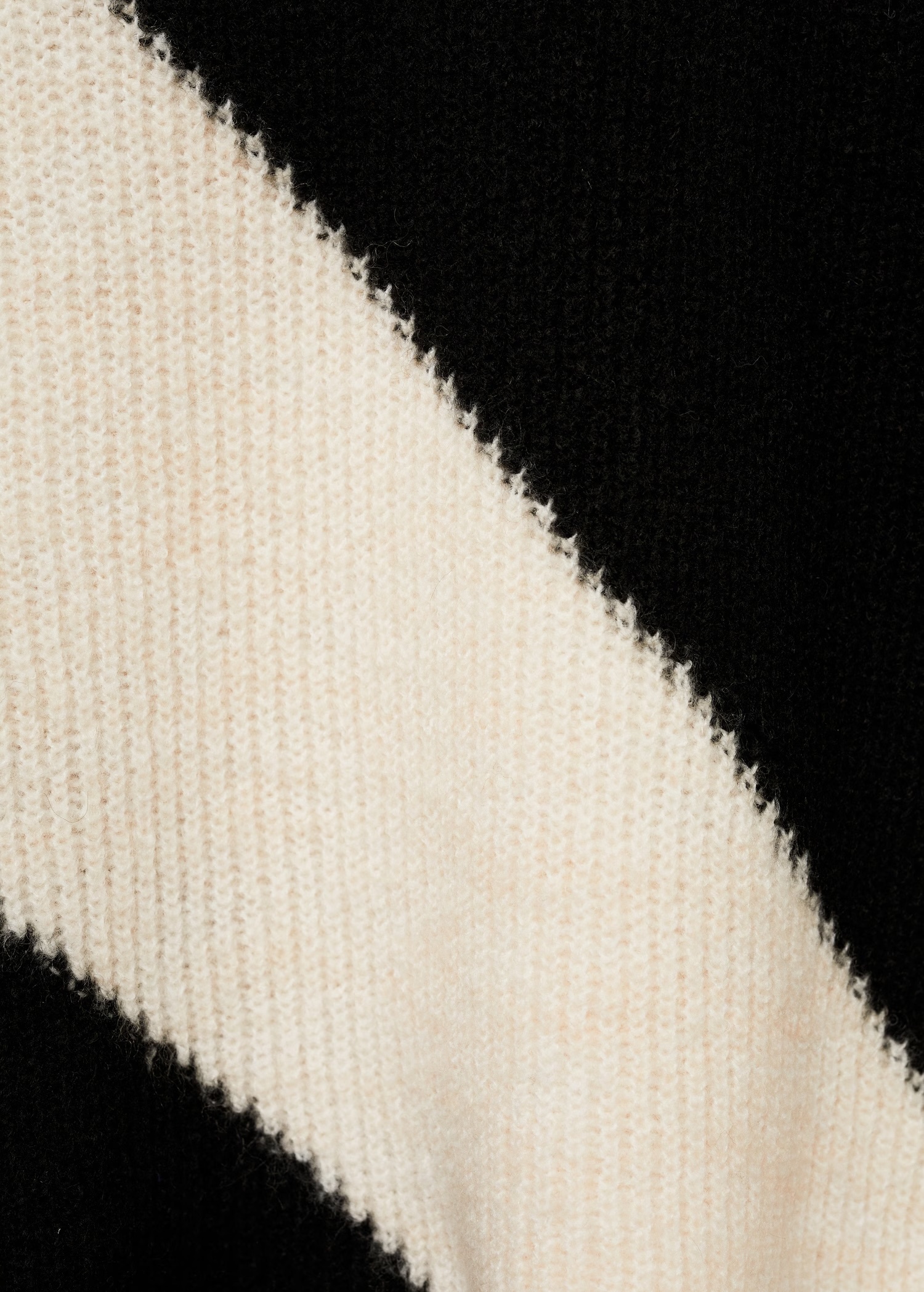 Personalized Black and White Colorblock Knit Sweater