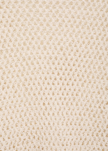 Wholesale Cream Open-Knit Boatneck Sweater