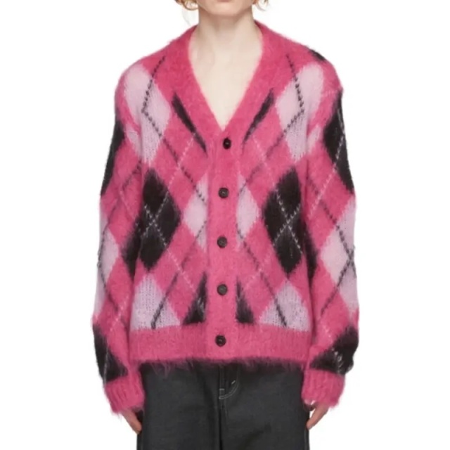 Wholesale Unisex Yellow Argyle Pattern Mohair Cardigan – Customizable, Bulk Orders, Knitwear Manufacturer | Jubaodi