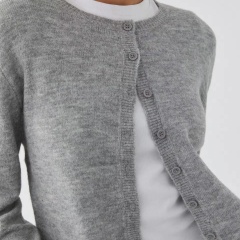 Customized Women's Grey Knit Cardigan – Wholesale, Bulk Orders, Custom Apparel Manufacturing | Jubaodi