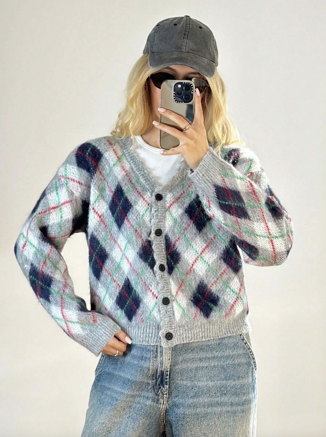 Made-to-Order Argyle Knit Cardigan – Customizable, Wholesale, Bulk Manufacturing | Jubaodi