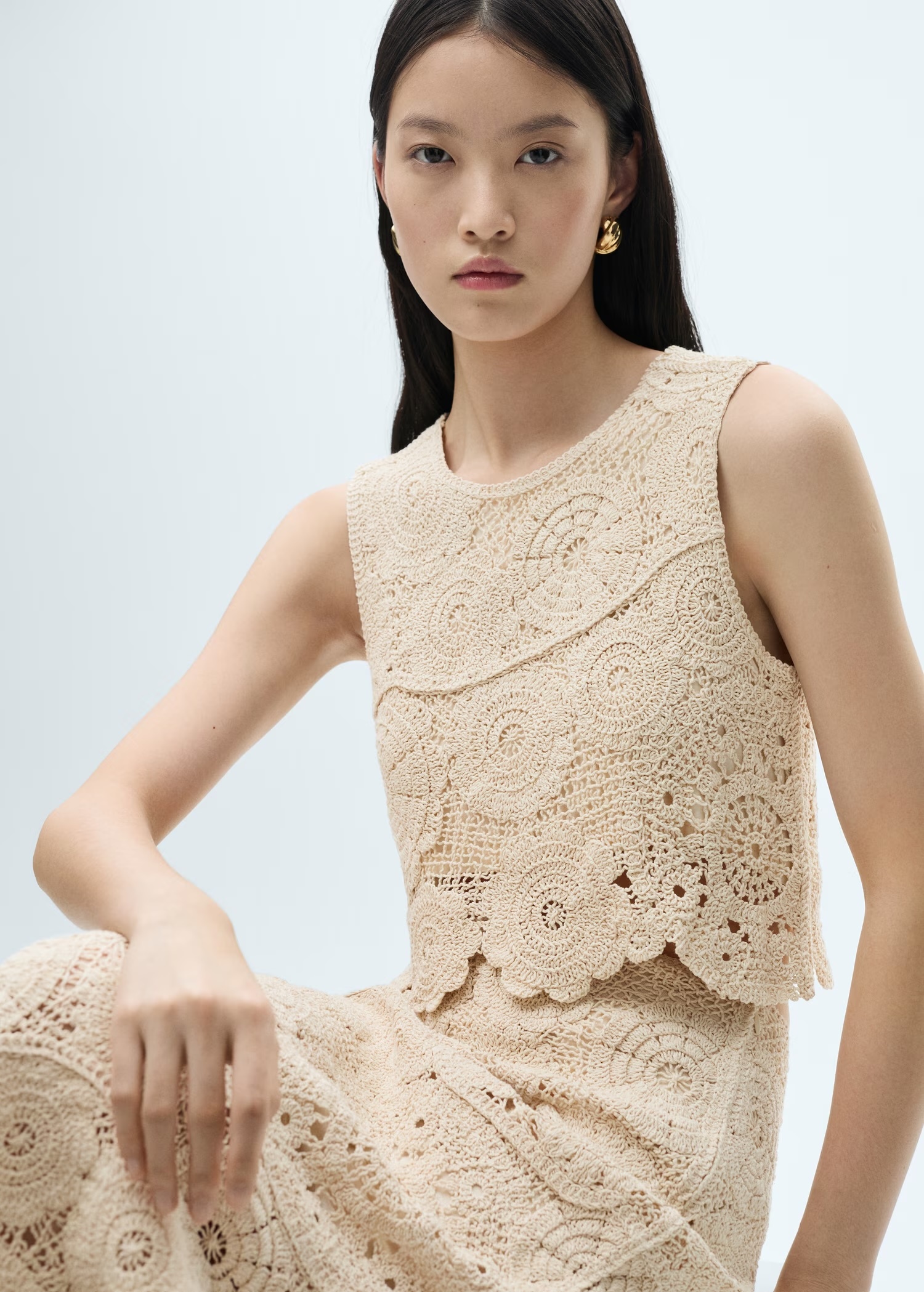 Custom Factory Crocheted Lace Sleeveless Top – Wholesale, Bulk Orders, Tailored Designs | Jubaodi