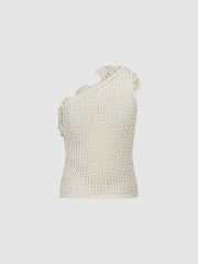 Custom Casual Holiday Off-Shoulder Woven Floral Crochet Vest – Wholesale B2B Manufacturing & ODM