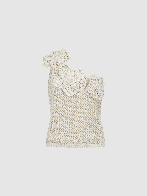 Custom Casual Holiday Off-Shoulder Woven Floral Crochet Vest – Wholesale B2B Manufacturing & ODM