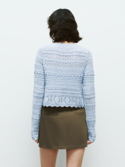 Custom Casual Floral Embroidered Tie-Knit Crochet Cardigan – Wholesale B2B Manufacturing & ODM Services