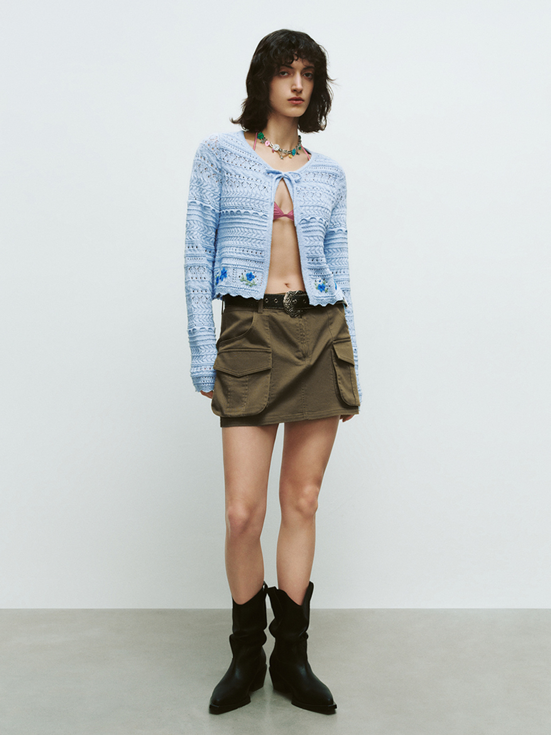Custom Casual Floral Embroidered Tie-Knit Crochet Cardigan – Wholesale B2B Manufacturing & ODM Services