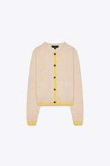 Custom Women's Beige knit with Yellow Trim - Wholesale Manufacturing for B2B
