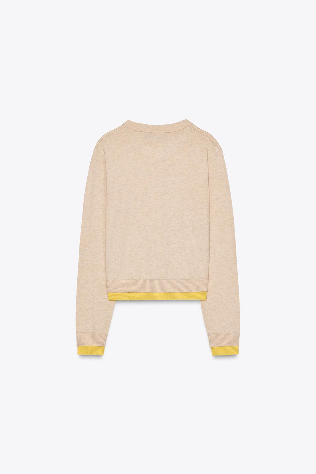 Custom Women's Beige knit with Yellow Trim - Wholesale Manufacturing for B2B