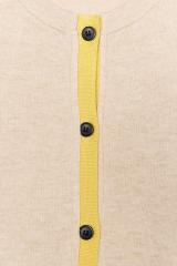 Custom Women's Beige knit with Yellow Trim - Wholesale Manufacturing for B2B