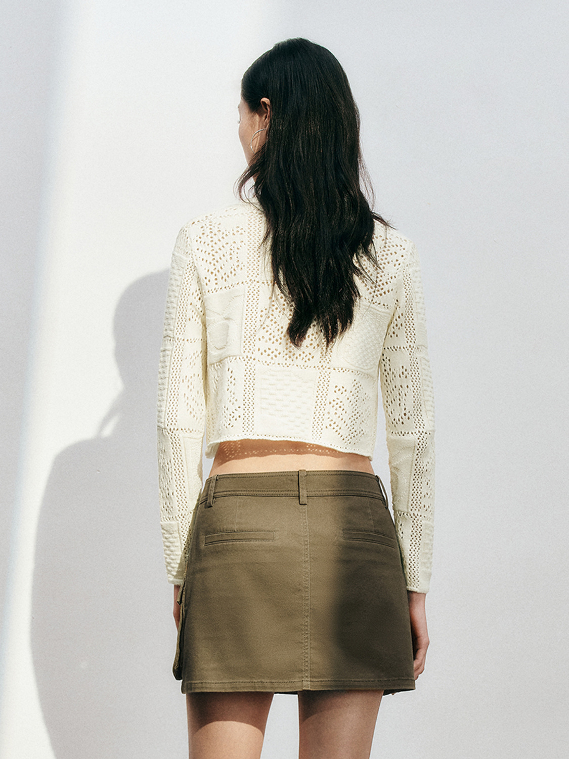 Custom Women's Crocheted Cardigan with Floral Embroidery - Wholesale Manufacturing & ODM Services