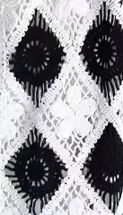 Custom Elegant Black and White Crochet Knit Vest for B2B