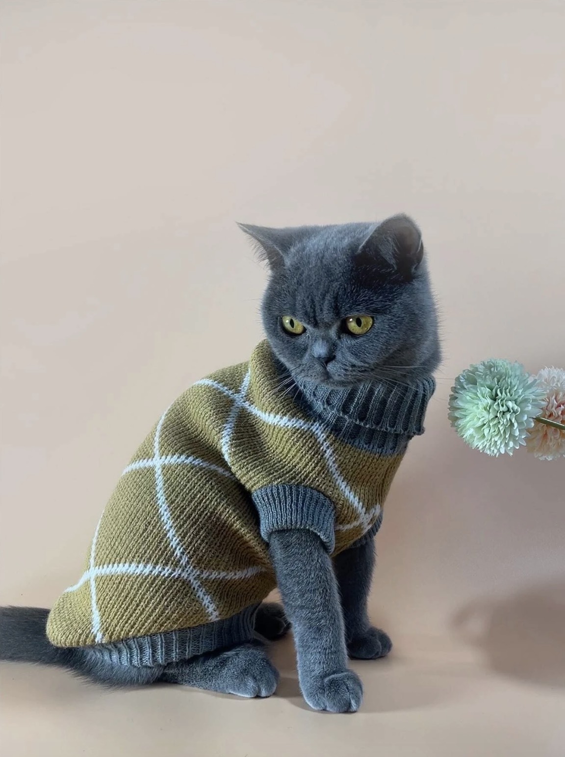 Wholesale Custom Stylish Knit Sweater for Cats – Cozy, Trendy Winter Wear for B2B