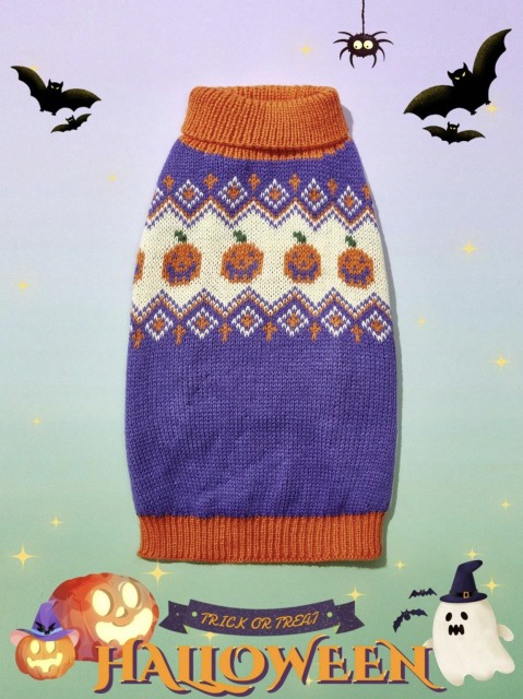 Wholesale ODM Halloween-Themed Knit Dog Sweater – Cozy & Festive Pet Wear for B2B Orders