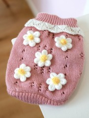 Wholesale ODM Floral Knit Dog Sweater – Soft, Stylish Pet Wear for B2B Orders
