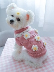 Wholesale ODM Floral Knit Dog Sweater – Soft, Stylish Pet Wear for B2B Orders