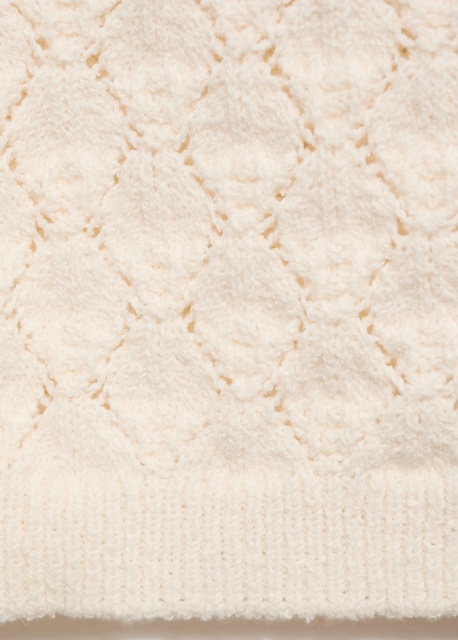Wholesale Custom Women's Cream Lace Knit Crochet Cardigan – Elegant and Versatile for B2B