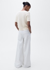 Wholesale Custom Women's Cream Lace Knit Crochet Cardigan – Elegant and Versatile for B2B