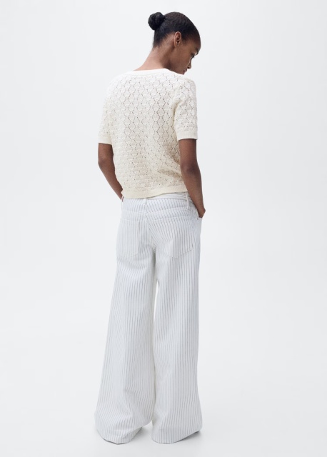 Wholesale Custom Women's Cream Lace Knit Crochet Cardigan – Elegant and Versatile for B2B
