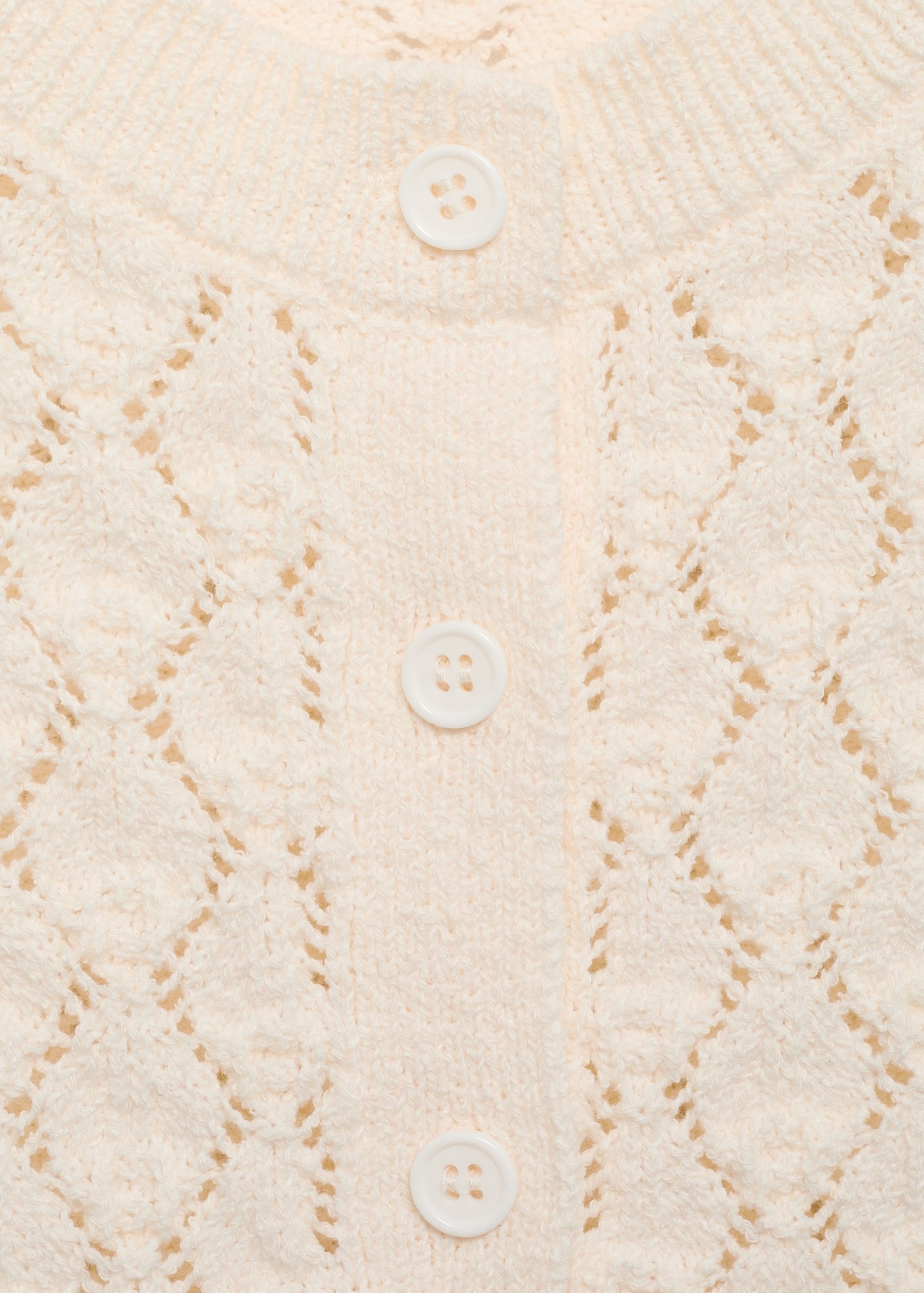 Wholesale Custom Women's Cream Lace Knit Crochet Cardigan – Elegant and Versatile for B2B