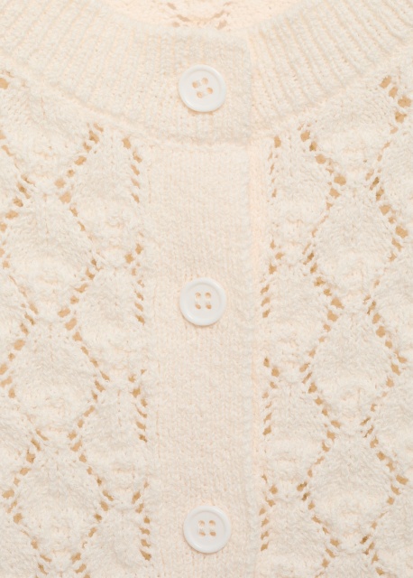 Wholesale Custom Women's Cream Lace Knit Crochet Cardigan – Elegant and Versatile for B2B
