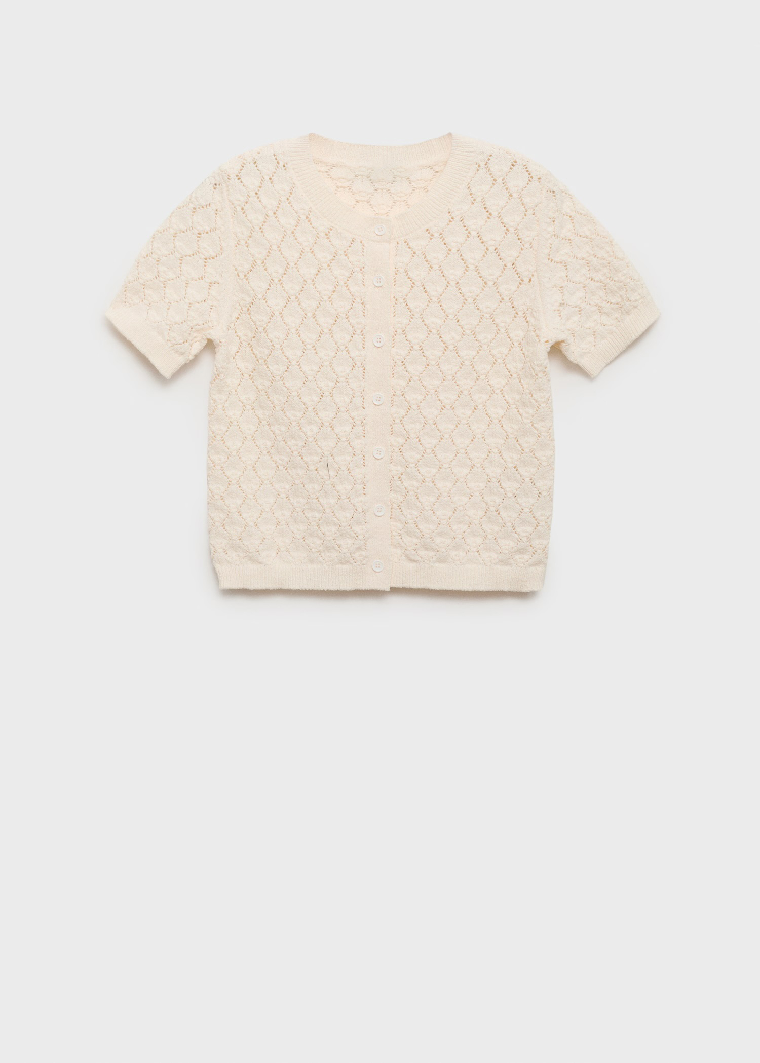 Wholesale Custom Women's Cream Lace Knit Crochet Cardigan – Elegant and Versatile for B2B